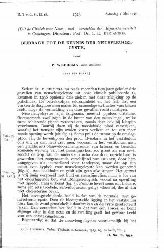 Eerste pagina van het artikel zoals het is gepubliceerd in het tijdschrift