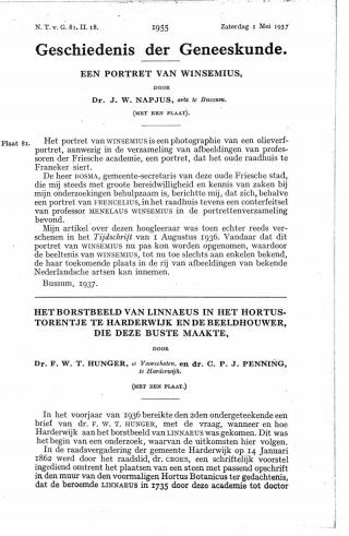 Eerste pagina van het artikel zoals het is gepubliceerd in het tijdschrift