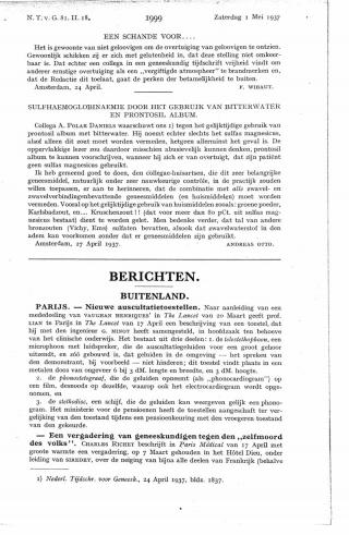 Eerste pagina van het artikel zoals het is gepubliceerd in het tijdschrift