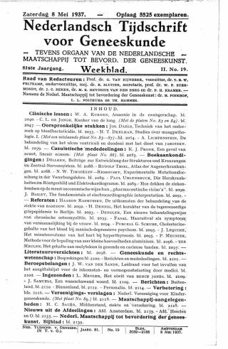 Eerste pagina van het artikel zoals het is gepubliceerd in het tijdschrift