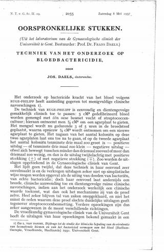 Eerste pagina van het artikel zoals het is gepubliceerd in het tijdschrift