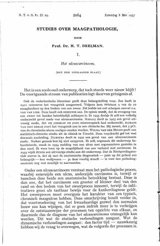 Eerste pagina van het artikel zoals het is gepubliceerd in het tijdschrift