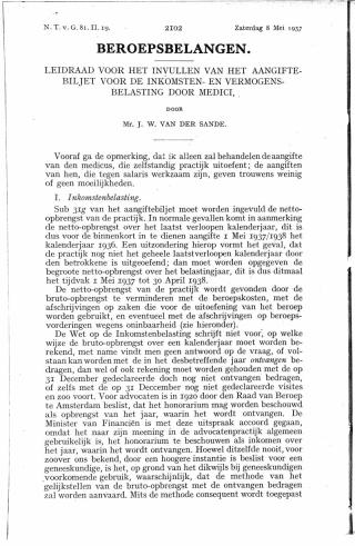 Eerste pagina van het artikel zoals het is gepubliceerd in het tijdschrift