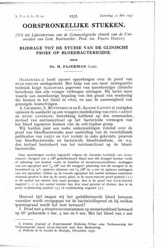 Eerste pagina van het artikel zoals het is gepubliceerd in het tijdschrift