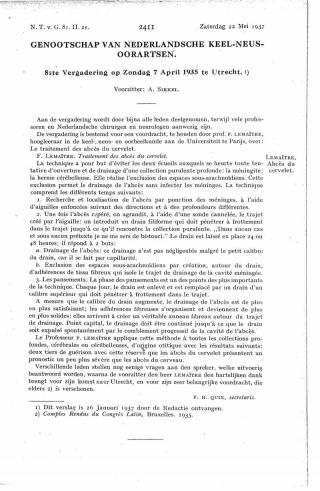 Eerste pagina van het artikel zoals het is gepubliceerd in het tijdschrift