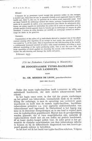 Eerste pagina van het artikel zoals het is gepubliceerd in het tijdschrift