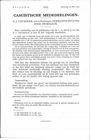 Eerste pagina van het artikel zoals het is gepubliceerd in het tijdschrift