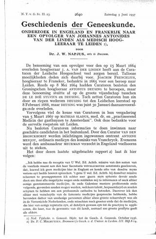 Eerste pagina van het artikel zoals het is gepubliceerd in het tijdschrift