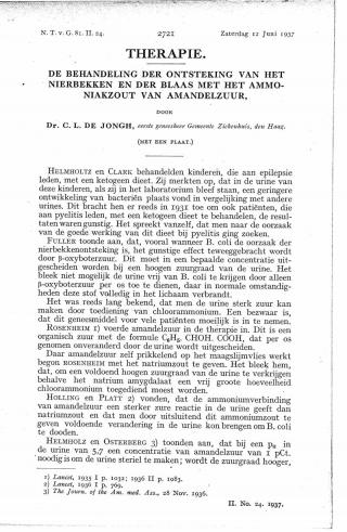 Eerste pagina van het artikel zoals het is gepubliceerd in het tijdschrift