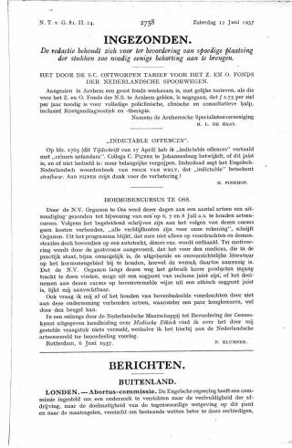 Eerste pagina van het artikel zoals het is gepubliceerd in het tijdschrift