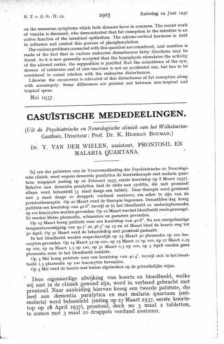 Eerste pagina van het artikel zoals het is gepubliceerd in het tijdschrift