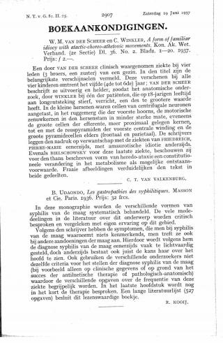 Eerste pagina van het artikel zoals het is gepubliceerd in het tijdschrift