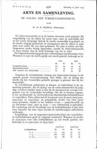 Eerste pagina van het artikel zoals het is gepubliceerd in het tijdschrift