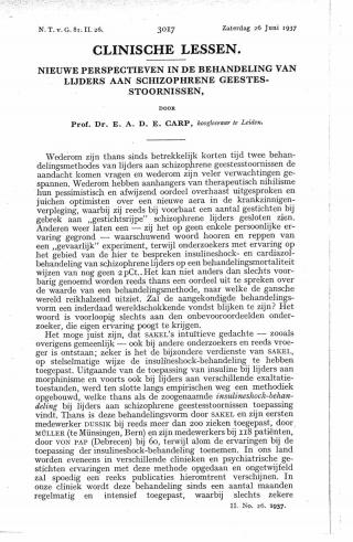 Eerste pagina van het artikel zoals het is gepubliceerd in het tijdschrift