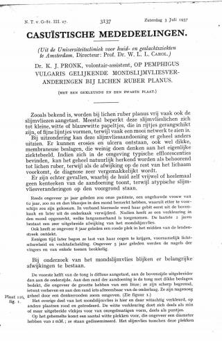 Eerste pagina van het artikel zoals het is gepubliceerd in het tijdschrift