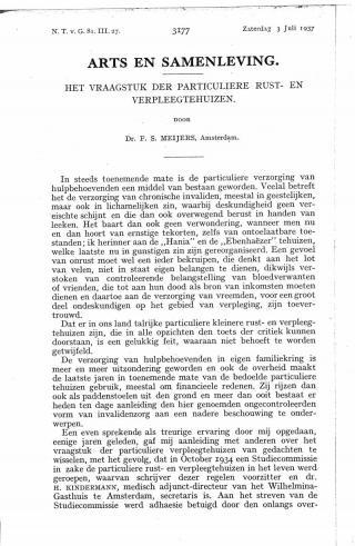 Eerste pagina van het artikel zoals het is gepubliceerd in het tijdschrift