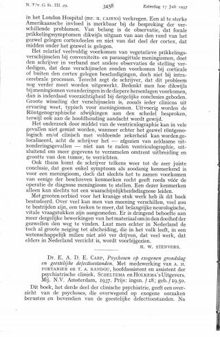 Eerste pagina van het artikel zoals het is gepubliceerd in het tijdschrift