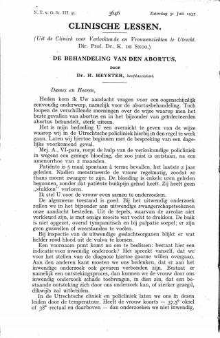 Eerste pagina van het artikel zoals het is gepubliceerd in het tijdschrift