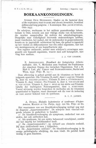 Eerste pagina van het artikel zoals het is gepubliceerd in het tijdschrift