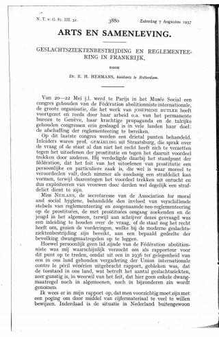 Eerste pagina van het artikel zoals het is gepubliceerd in het tijdschrift