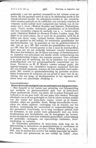 Eerste pagina van het artikel zoals het is gepubliceerd in het tijdschrift