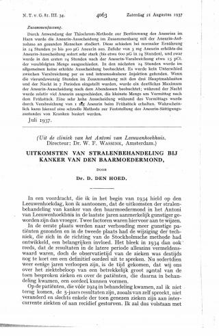 Eerste pagina van het artikel zoals het is gepubliceerd in het tijdschrift