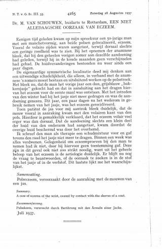 Eerste pagina van het artikel zoals het is gepubliceerd in het tijdschrift