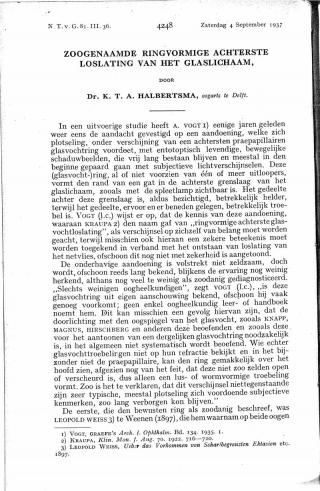 Eerste pagina van het artikel zoals het is gepubliceerd in het tijdschrift