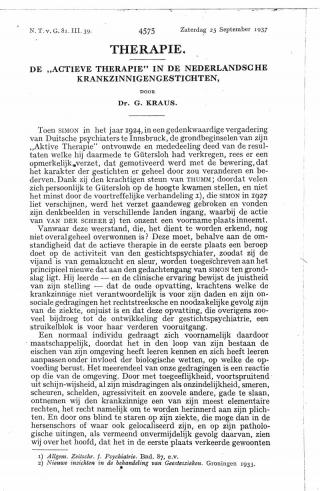 Eerste pagina van het artikel zoals het is gepubliceerd in het tijdschrift