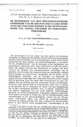 Eerste pagina van het artikel zoals het is gepubliceerd in het tijdschrift