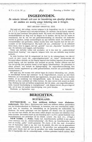 Eerste pagina van het artikel zoals het is gepubliceerd in het tijdschrift