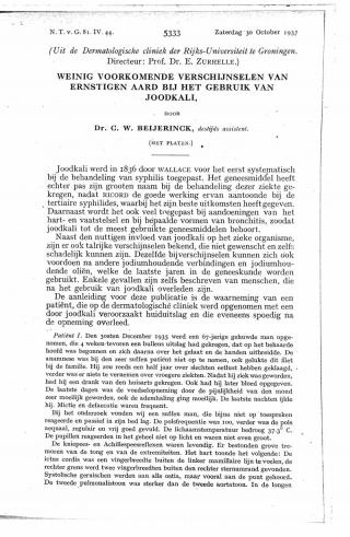 Eerste pagina van het artikel zoals het is gepubliceerd in het tijdschrift