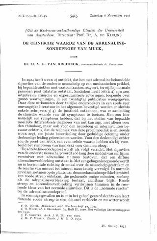 Eerste pagina van het artikel zoals het is gepubliceerd in het tijdschrift