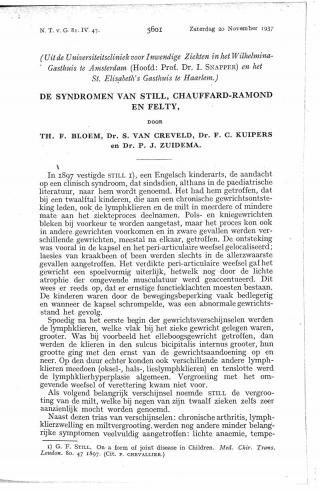 Eerste pagina van het artikel zoals het is gepubliceerd in het tijdschrift