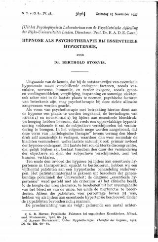 Eerste pagina van het artikel zoals het is gepubliceerd in het tijdschrift