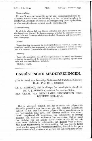 Eerste pagina van het artikel zoals het is gepubliceerd in het tijdschrift