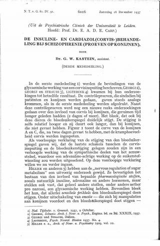 Eerste pagina van het artikel zoals het is gepubliceerd in het tijdschrift