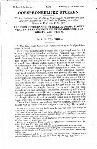 Eerste pagina van het artikel zoals het is gepubliceerd in het tijdschrift