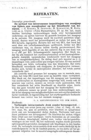 Eerste pagina van het artikel zoals het is gepubliceerd in het tijdschrift