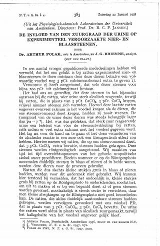 Eerste pagina van het artikel zoals het is gepubliceerd in het tijdschrift