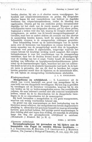 Eerste pagina van het artikel zoals het is gepubliceerd in het tijdschrift