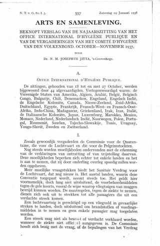 Eerste pagina van het artikel zoals het is gepubliceerd in het tijdschrift