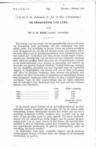 Eerste pagina van het artikel zoals het is gepubliceerd in het tijdschrift