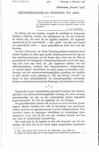 Eerste pagina van het artikel zoals het is gepubliceerd in het tijdschrift