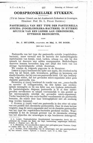 Eerste pagina van het artikel zoals het is gepubliceerd in het tijdschrift