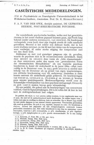 Eerste pagina van het artikel zoals het is gepubliceerd in het tijdschrift