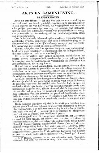 Eerste pagina van het artikel zoals het is gepubliceerd in het tijdschrift