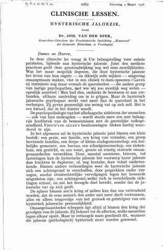 Eerste pagina van het artikel zoals het is gepubliceerd in het tijdschrift