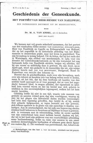 Eerste pagina van het artikel zoals het is gepubliceerd in het tijdschrift