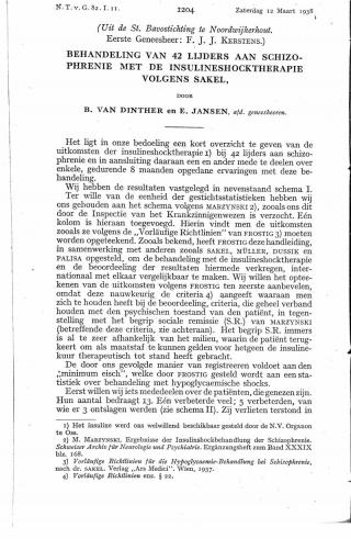 Eerste pagina van het artikel zoals het is gepubliceerd in het tijdschrift